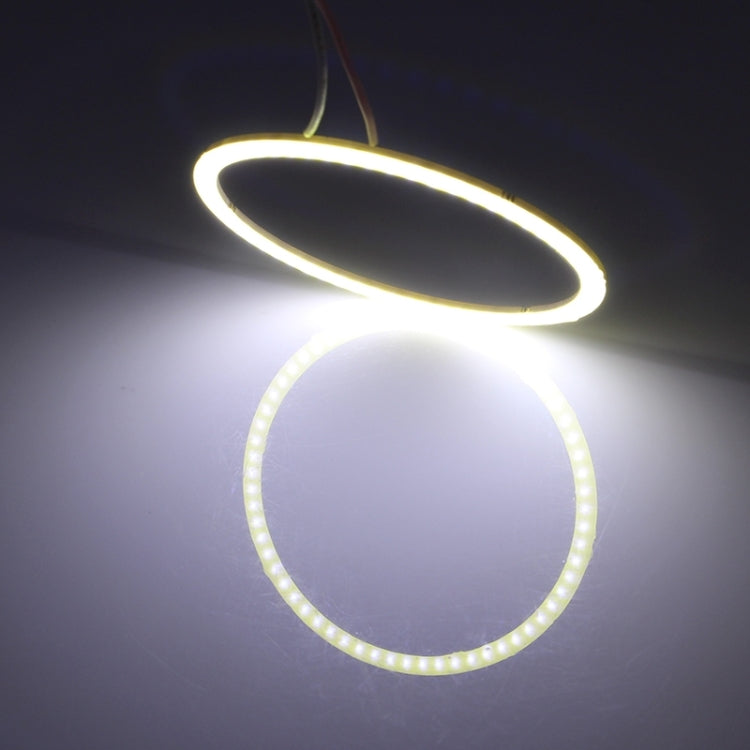 110mm 5W 180LM Angel Eyes Circles Car Headlight COB LED Lights for Vehicles, DC 12-24V, 110mm  White Light, 110mm  Blue Light