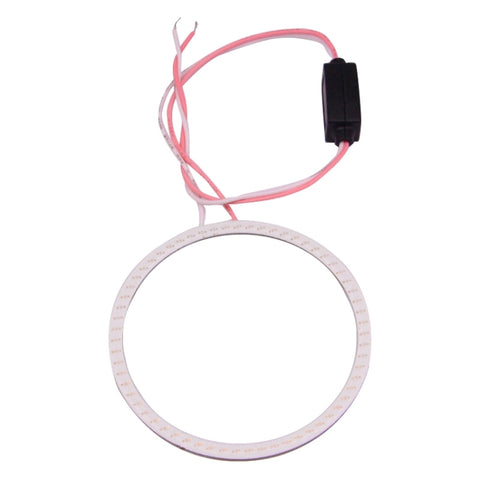 80mm 5W 180LM Angel Eyes Circles Car Headlight COB LED Lights for Vehicles, DC 12-24V, 80mm Blue Light, 80mm White Light