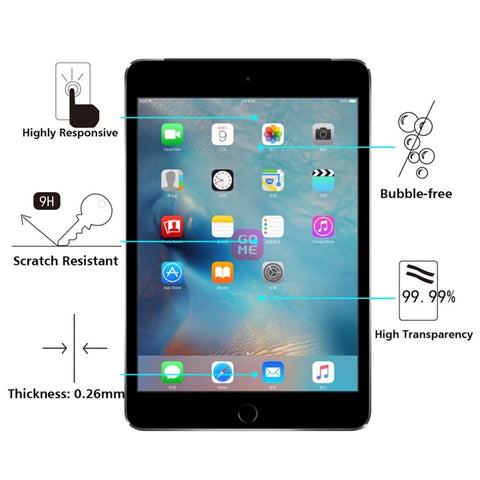 0.3mm 9H+ Surface Hardness 2.5D Explosion-proof Tempered Glass Film for iPad mini / mini 2 Retina / mini 3, For iPad mini  (1 PC)