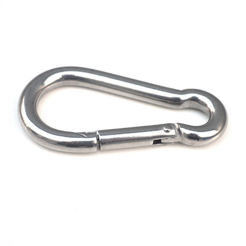 M6 Stainless Steel Carabiner Spring Hook Multi-tool Mountaineering Buckle Lock Camping Hook Rope, Inner Diameter: 5.8mm, M6