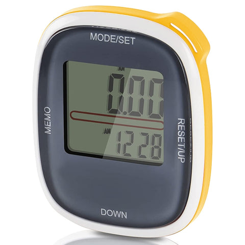 3D All Dimensional Multifunction Digital Electronic Pedometer Step Counter, 3D Yellow