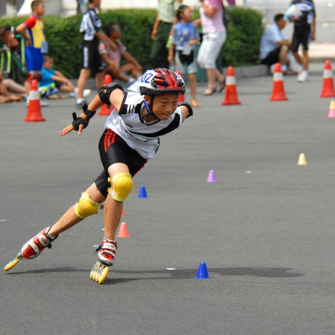 6 in 1 Roller Skate Knee & Elbow & Wrist Pads Protective Gear Sets, Gear Sets(Dark Blue), Gear Sets(Purple), Gear Sets(Blue), Gear Sets(Pink), Gear Sets(Black)