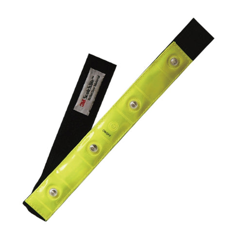 2 PCS 4 LED Lights Safety Run Reflective Arm / Leg Bands, 2PCS 4LED