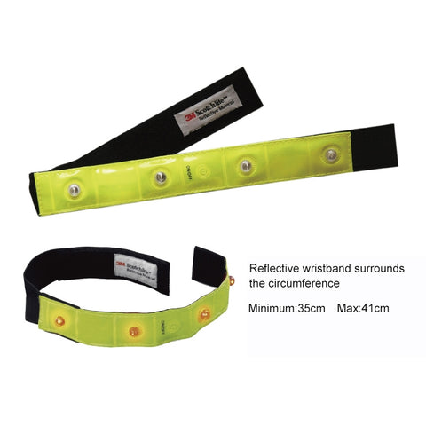 2 PCS 4 LED Lights Safety Run Reflective Arm / Leg Bands, 2PCS 4LED