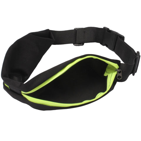 Sports Waterproof Elastic Waist Bag Two Pockets Fanny Pack Zip Pouch, Magenta, Green, Sports+Orange, Blue, Sports+Black