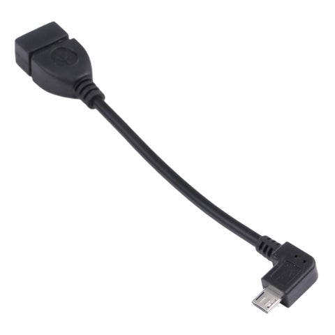 90 Degree Micro USB Male to USB 2.0 AF Adapter Cable with OTG Function For Galaxy / Nokia / LG / BlackBerry / HTC One X /Amazon Kindle / Sony Xperia etc (40cm)