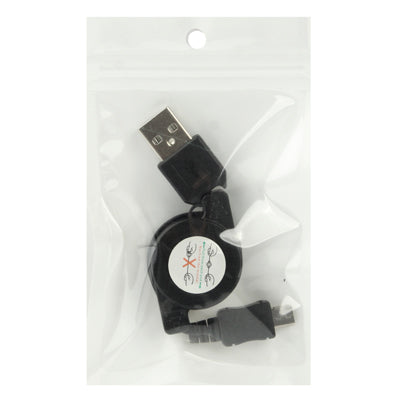 USB 2.0 to Micro USB Retractable Data Cable, Length: 10cm (Can be Extended to 75cm)