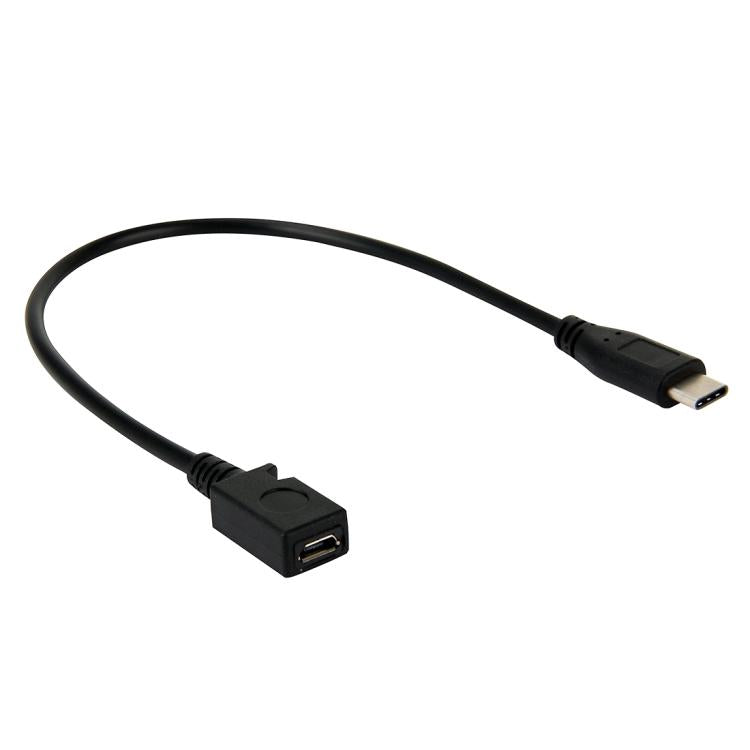 USB-C / Type-C 3.0 Male to Micro USB Female Cable Adapter, Length: 29cm
