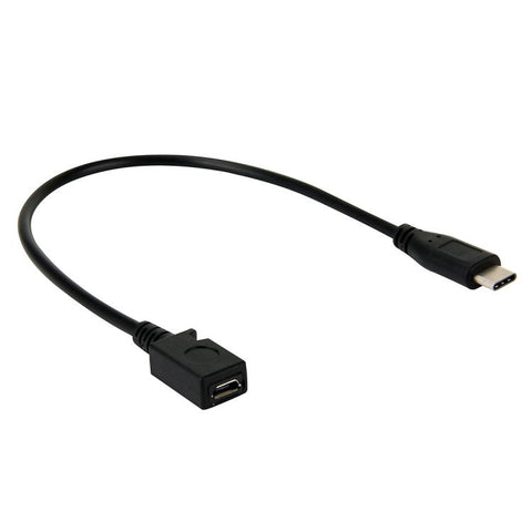 USB-C / Type-C 3.0 Male to Micro USB Female Cable Adapter, Length: 29cm