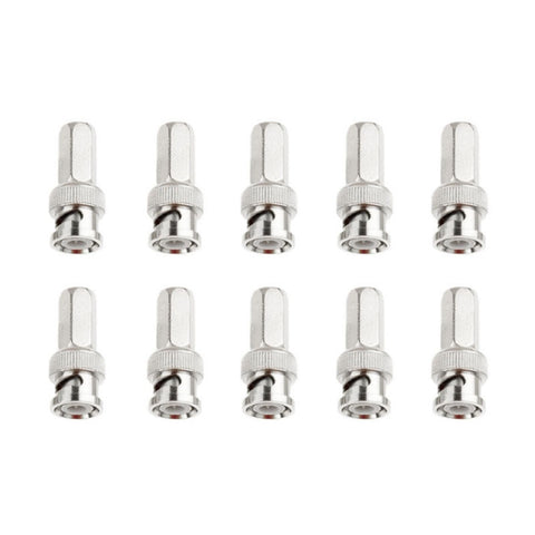 10 PCS Hexagon BNC Male Compression Connector, Hexagon