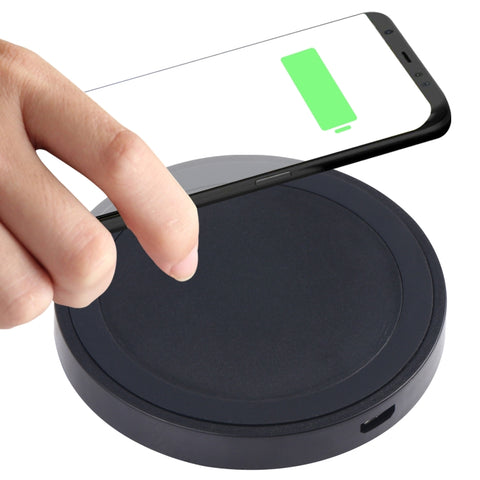 Universal QI Standard Round Wireless Charging Pad (White + Red), Black + Blue, Black + Red, White, Black + White, White + Orange, Black + Orange, White + Black, White + Red, White + Blue, Grey+Black