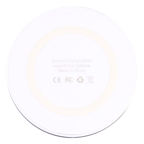 Universal QI Standard Round Wireless Charging Pad (White + Red), Black + Blue, Black + Red, White, Black + White, White + Orange, Black + Orange, White + Black, White + Red, White + Blue, Grey+Black