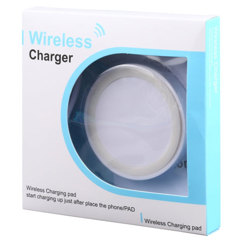 Universal QI Standard Round Wireless Charging Pad (White + Red), Black + Blue, Black + Red, White, Black + White, White + Orange, Black + Orange, White + Black, White + Red, White + Blue, Grey+Black