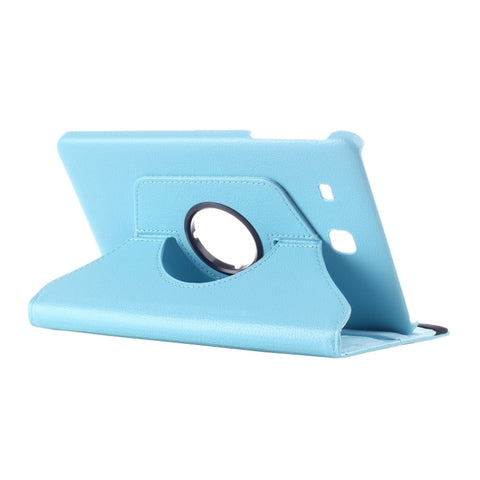 Litchi Texture 360 Degree Rotation Leather Case with Multi-functional Holder for Galaxy Tab E 9.6
