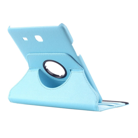 Litchi Texture 360 Degree Rotation Leather Case with Multi-functional Holder for Galaxy Tab E 9.6