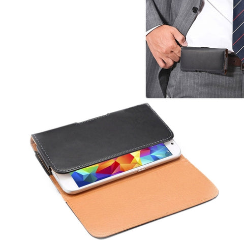 Crazy Horse Texture Vertical Flip Leather Case / Waist Bag with Back Splint for iPhone X  & Galaxy S5 / G900