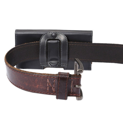Crazy Horse Texture Vertical Flip Leather Case / Waist Bag with Back Splint for Galaxy S4 / i9500