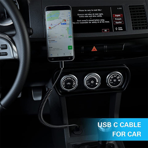 Micro USB Data Sync Charger Coiled Cable, Length: 27.5cm (can be extended up to 100cm)