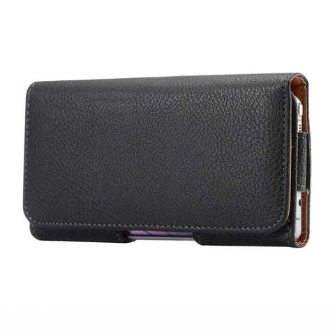 5.7 inch Litchi Texture Vertical Flip Thwartwise Leather Case / Waist Bag for Galaxy S8+ / S9+ / Note 8, iPhone 8 Plus / 7 Plus(Black), For Galaxy Note 5 & Galaxy S7 Plus & Galaxy Note 4 / N910