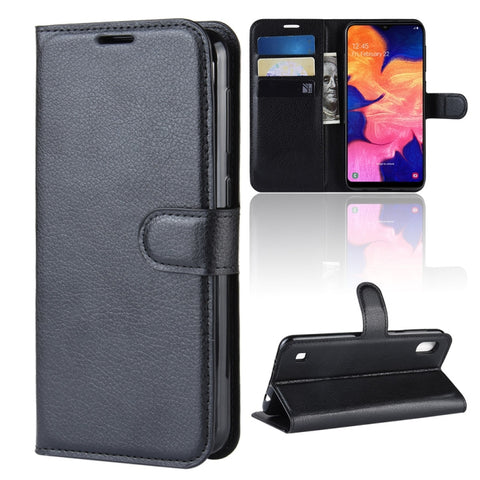 Litchi Texture Horizontal Flip Leather Case for Galaxy A10, with Wallet & Holder & Card Slots, For Galaxy A10 (1), For Galaxy A10  (1), For Galaxy A10