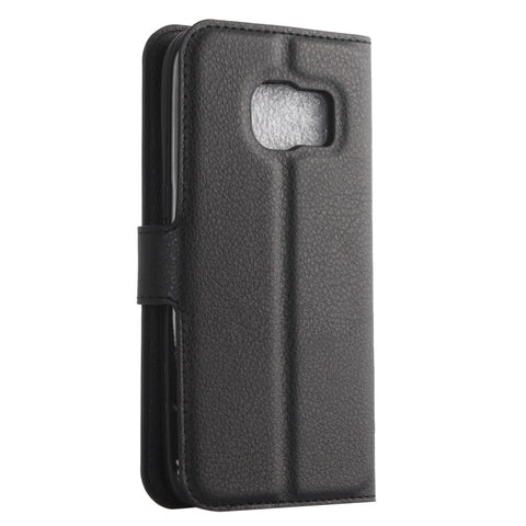 For Galaxy S6 Edge / G925 Litchi Texture Horizontal Flip Leather Case with Holder & Card Slots & Wallet, For Galaxy S6 edge