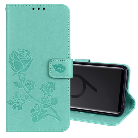 Rose Embossed Horizontal Flip Environmental PU Leather Case with Holder & Card Slots & Wallet for Galaxy S9+, For Galaxy S9+, For Samsung Galaxy S9+