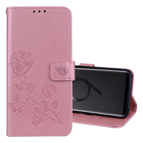 Rose Embossed Horizontal Flip Environmental PU Leather Case with Holder & Card Slots & Wallet for Galaxy S9+, For Galaxy S9+, For Samsung Galaxy S9+