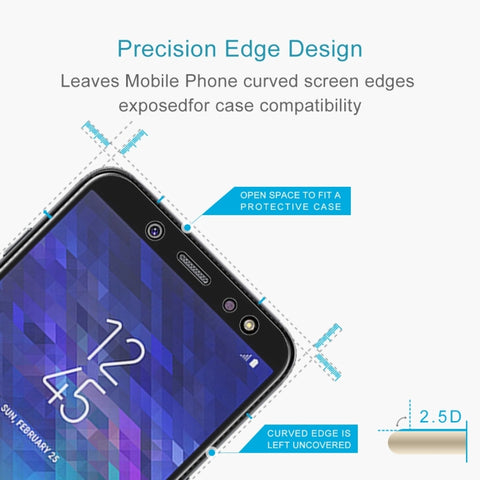 50 PCS 0.26mm 9H 2.5D Tempered Glass Film for Galaxy A6+ (2018), For Galaxy A6+ (2018)