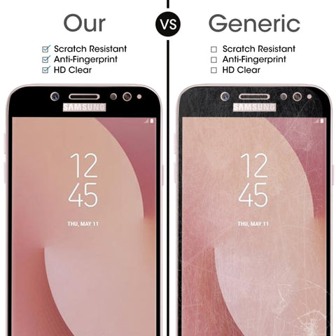 For Galaxy J7 (2017) (EU Version) 0.26mm 9H Surface Hardness 2.5D Curved Silk-screen Full Screen Tempered Glass Screen Protector, For Galaxy J7 (2017) (EU Version)