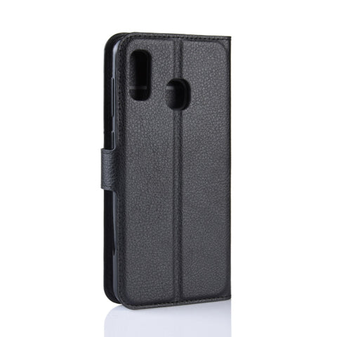 Litchi Texture Horizontal Flip Leather Case for Galaxy A20e, with Wallet & Holder & Card Slots, For Galaxy A20e