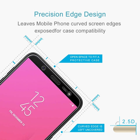 50 PCS 0.26mm 9H 2.5D Tempered Glass Film for Galaxy J8 (2018) , No Retail Package, For Galaxy J8 (2018) (50 PCS)