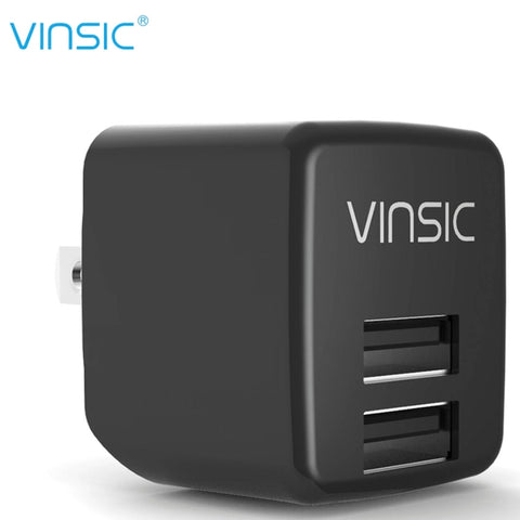 Vinsic 12W 5V 2.4A Output Dual USB Wall Charger USB Charger Adapter