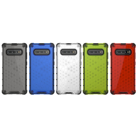 Honeycomb Shockproof PC + TPU Case for Galaxy S10+, For Galaxy S10+