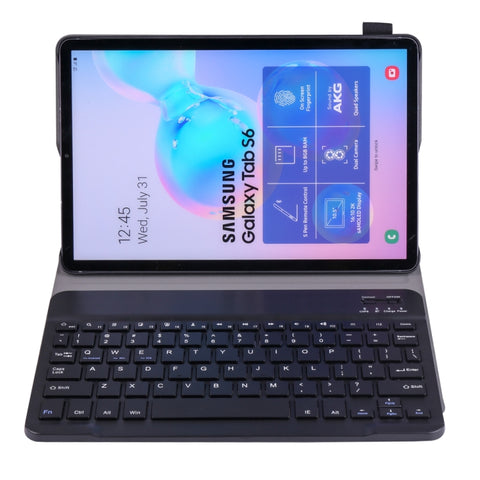 A860 For Samsung Galaxy Tab S6 10.5 inch T860 / T865 Detachable Bluetooth Keyboard Tablet Case with Pen Holder Elastic Strap, Black, Gold, Rose Gold