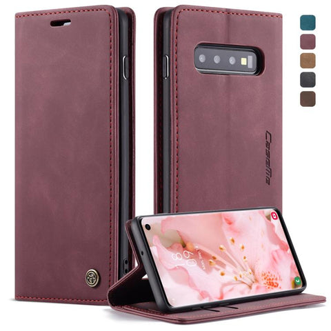 CaseMe-013 Multifunctional Retro Frosted Horizontal Flip Leather Case for Galaxy S10, with Card Slot & Holder & Wallet, For Galaxy S10