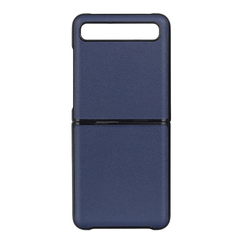 For Galaxy Z Flip Genuine Leather Lambskin Texture Folding Protective Case