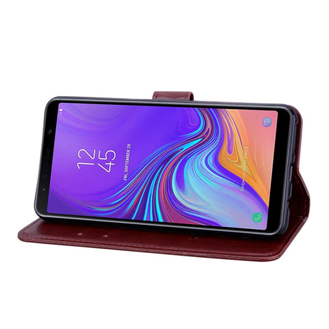 Rose Embossed Horizontal Flip PU Leather Case for Samsung Galaxy A7 (2018) , with Holder & Card Slots & Wallet, For Samsung Galaxy A7 (2018)