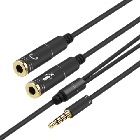 2 in 1 3.5mm Male to Double 3.5mm Female TPE High-elastic Audio Cable Splitter, Cable Length: 32cm