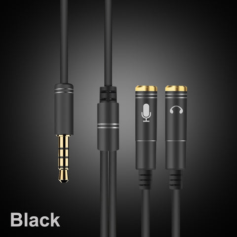 2 in 1 3.5mm Male to Double 3.5mm Female TPE High-elastic Audio Cable Splitter, Cable Length: 32cm