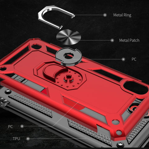 Armor Shockproof TPU + PC Protective Case for Galaxy A10, with 360 Degree Rotation Holder, For Galaxy A10
