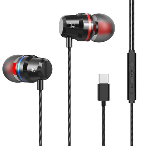 USB-C / Type-C Interface In Ear Wired Mega Bass Earphone with Mic