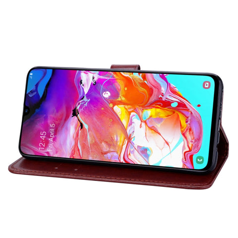 Rose Embossed Horizontal Flip PU Leather Case for Galaxy A70, with Holder & Card Slots & Wallet, For Samsung Galaxy A70