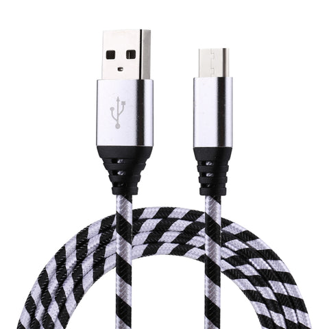 1m USB to USB-C / Type-C Nylon Weave Style Data Sync Charging Cable