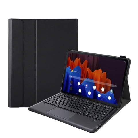 A970-A Splittable Bluetooth Keyboard Leather Tablet Case for Samsung Galaxy Tab S8+ / S7 FE T730 / S7+ T970 / T975, with Touchpad & Holder
