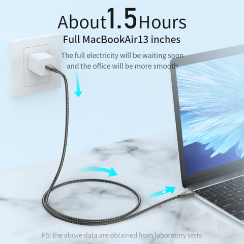 ADC-009 USB to USB-C / Type-C Zinc Alloy Hose Fast Charging Data Cable, Cable Length: 1m, USB to USB-C / Type-C
