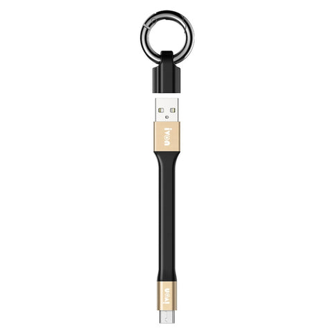 IVON CA90 3.1A Max USB to USB-C / Type-C Portable Data Cable with Ring, Length: 14.5cm, Type-C