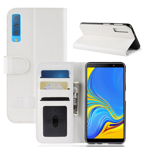 R64 Texture Single Fold Horizontal Flip Leather Case for Galaxy A7 (2018), with Holder & Card Slots & Wallet, For Galaxy A7 (2018)