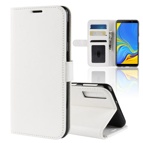 R64 Texture Single Fold Horizontal Flip Leather Case for Galaxy A7 (2018), with Holder & Card Slots & Wallet, For Galaxy A7 (2018)