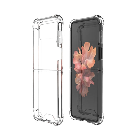 For Samsung Galaxy Z Flip4 Shock-resistant Transparent Acrylic TPU Phone Case, For Samsung Galaxy Z Flip4