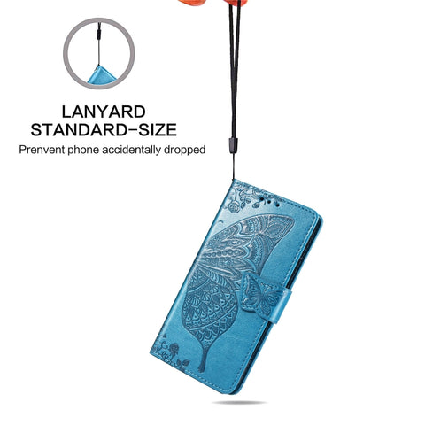 Butterfly Love Flowers Embossing Horizontal Flip Leather Case for Galaxy A50, with Holder & Card Slots & Wallet & Lanyard, For Galaxy A50